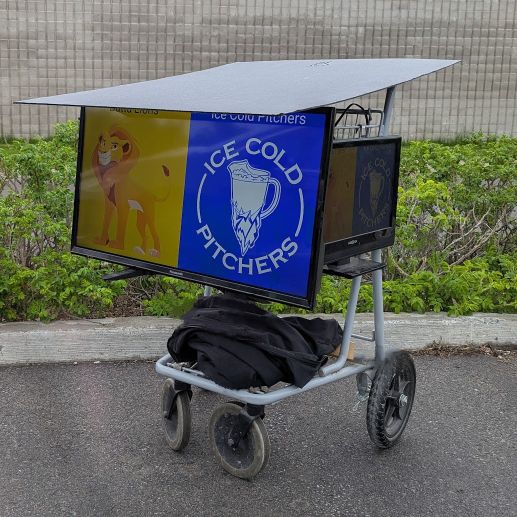 Scoreboard TV Cart